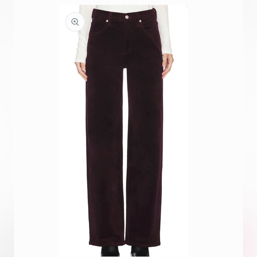 Citizens of Humanity Women's Annina High-Rise Wide-Leg Corduroy Pants brown